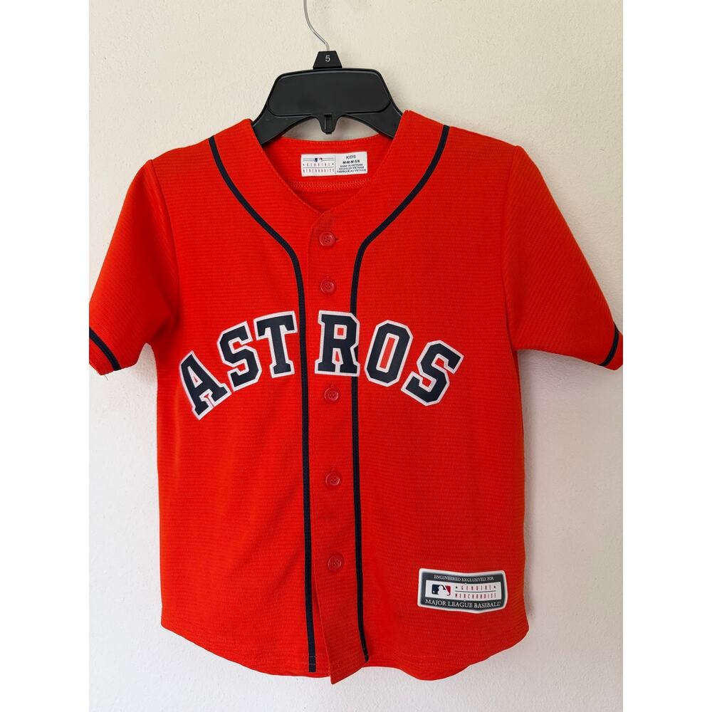 Jose Altuve Houston Astros MLB Baseball Jersey Boy's M 5/6 sewn Majestic orange